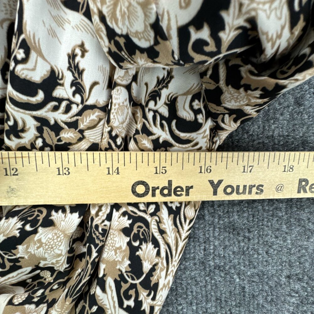 **SOLD**By Anthropologie Blouse Top Womens Small Black Tan Tie Waist Boho - Picture 13 of 13